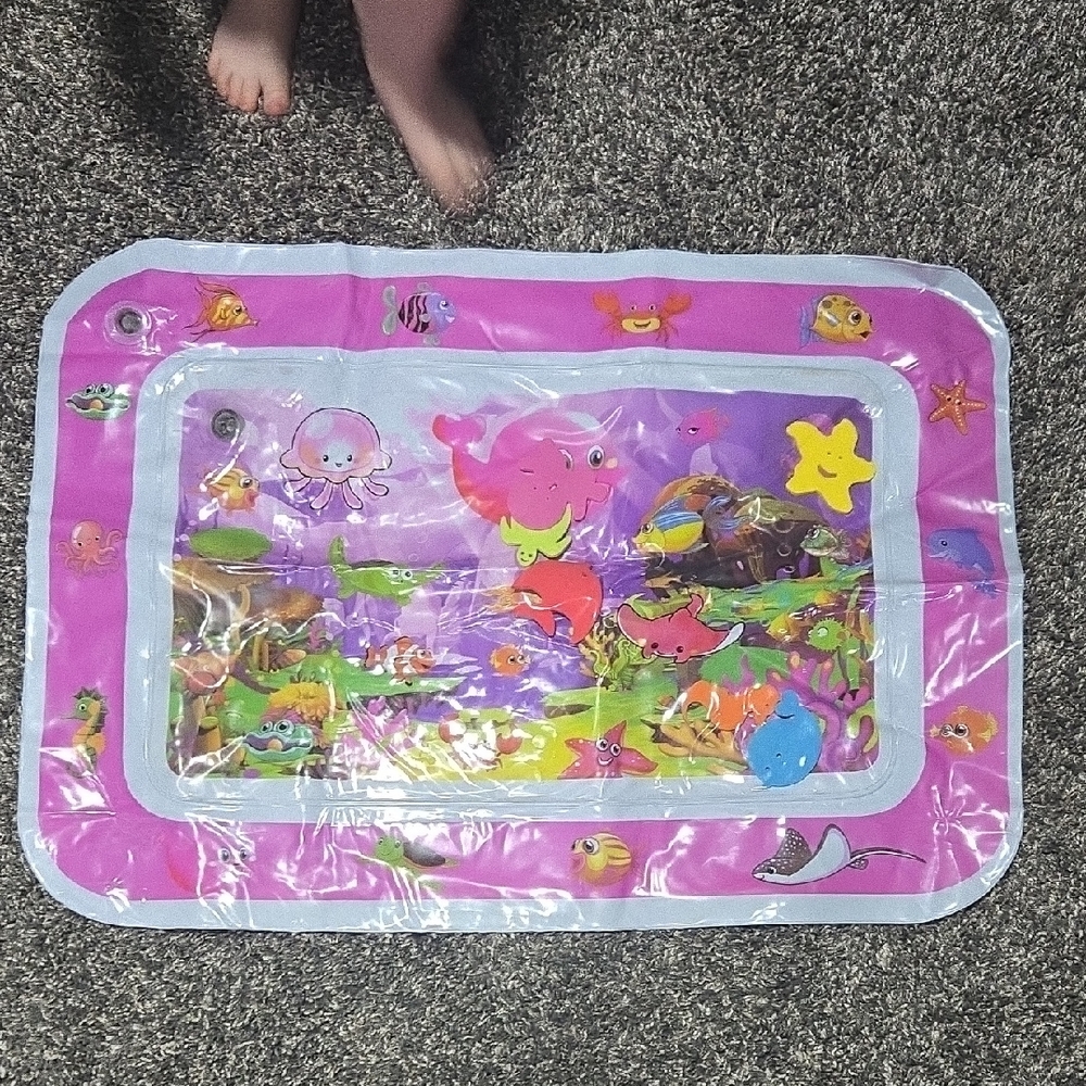 Pink Ocean Play Water Mat for Kids - Inflatable Sensory Toy
